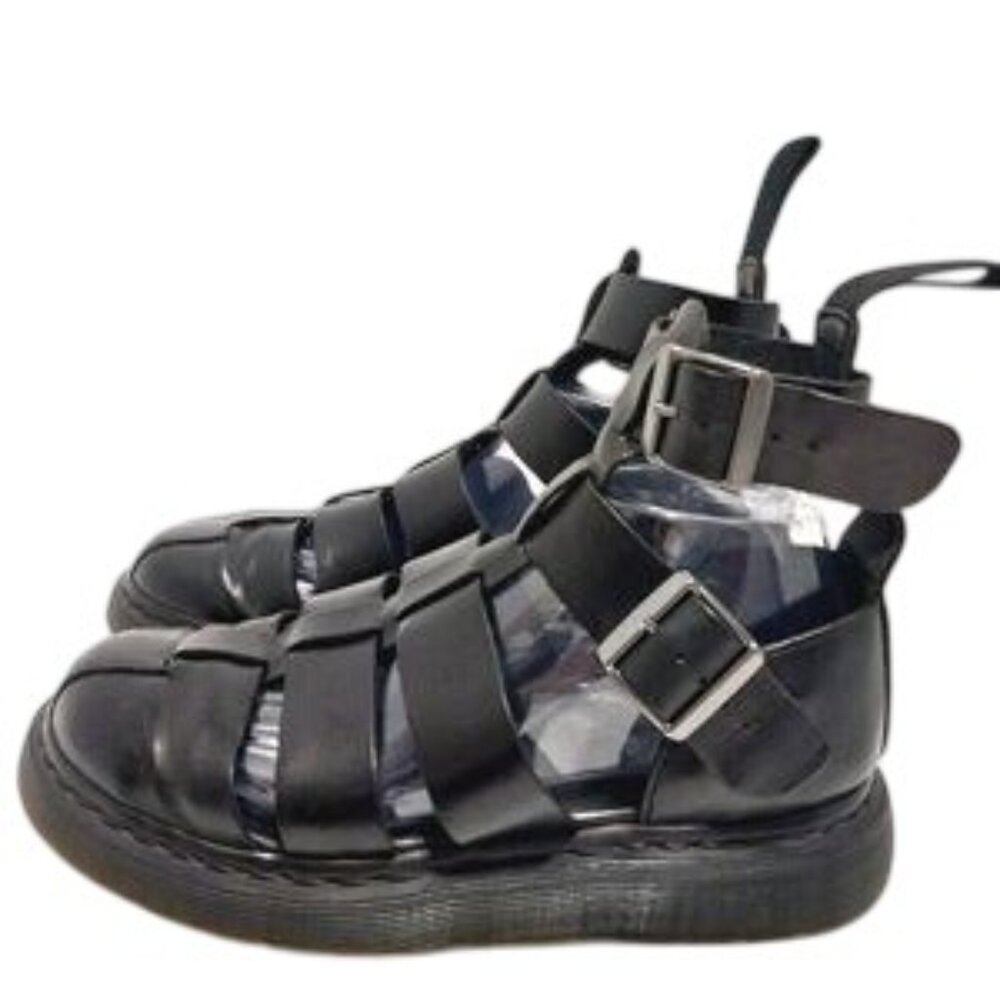 Dr. Martens Geraldo Black Leather Fisherman Sandals - Picture 4 of 9